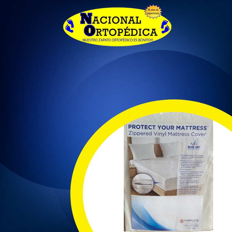 Protector de colchón vinilo con cierre