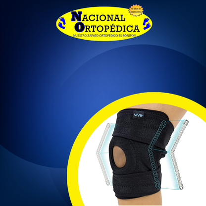 Rodillera con varillas flexibles